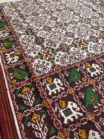 white Navratna patan patola saree - Image 3