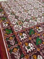 white Navratna patan patola saree - Image 3