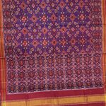 Semi ikkat blue navaratna patan Patola saree