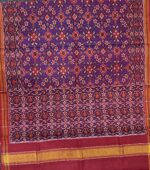 Semi ikkat blue navaratna patan Patola saree