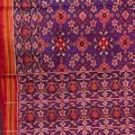 Semi ikkat blue navaratna patan Patola saree
