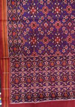 Semi ikkat blue navaratna patan Patola saree - Image 2