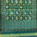 Semi ikkat green nine figure patan Patola saree
