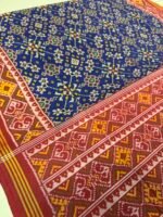 Semi ikkat blue navaratna patan Patola saree