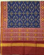 Semi ikkat blue navaratna patan Patola saree - Image 2