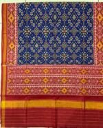 Semi ikkat blue navaratna patan Patola saree - Image 2