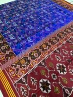 Semi ikkat blue narikunjan patan Patola saree