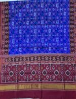 Semi ikkat blue narikunjan patan Patola saree - Image 2