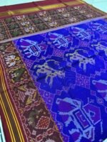 Semi ikkat hathi vagh patan Patola saree - Image 3
